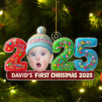 Custom Photo Baby 1st Christmas - Personalized Custom Acrylic Ornament