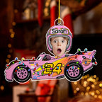 Custom Photo Funny Car Toys - Personalized Custom Acrylic Ornament