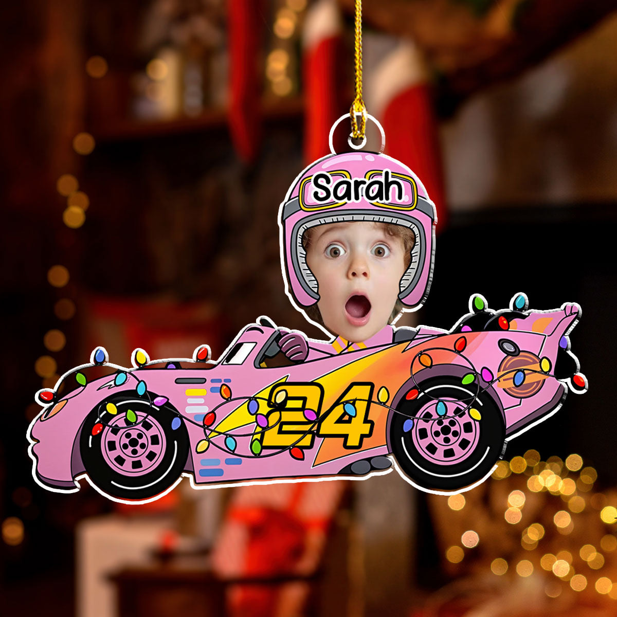 Custom Photo Funny Car Toys - Personalized Custom Acrylic Ornament