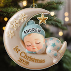 Sleep Baby Custom Face - Personalized Custom Acrylic Ornament