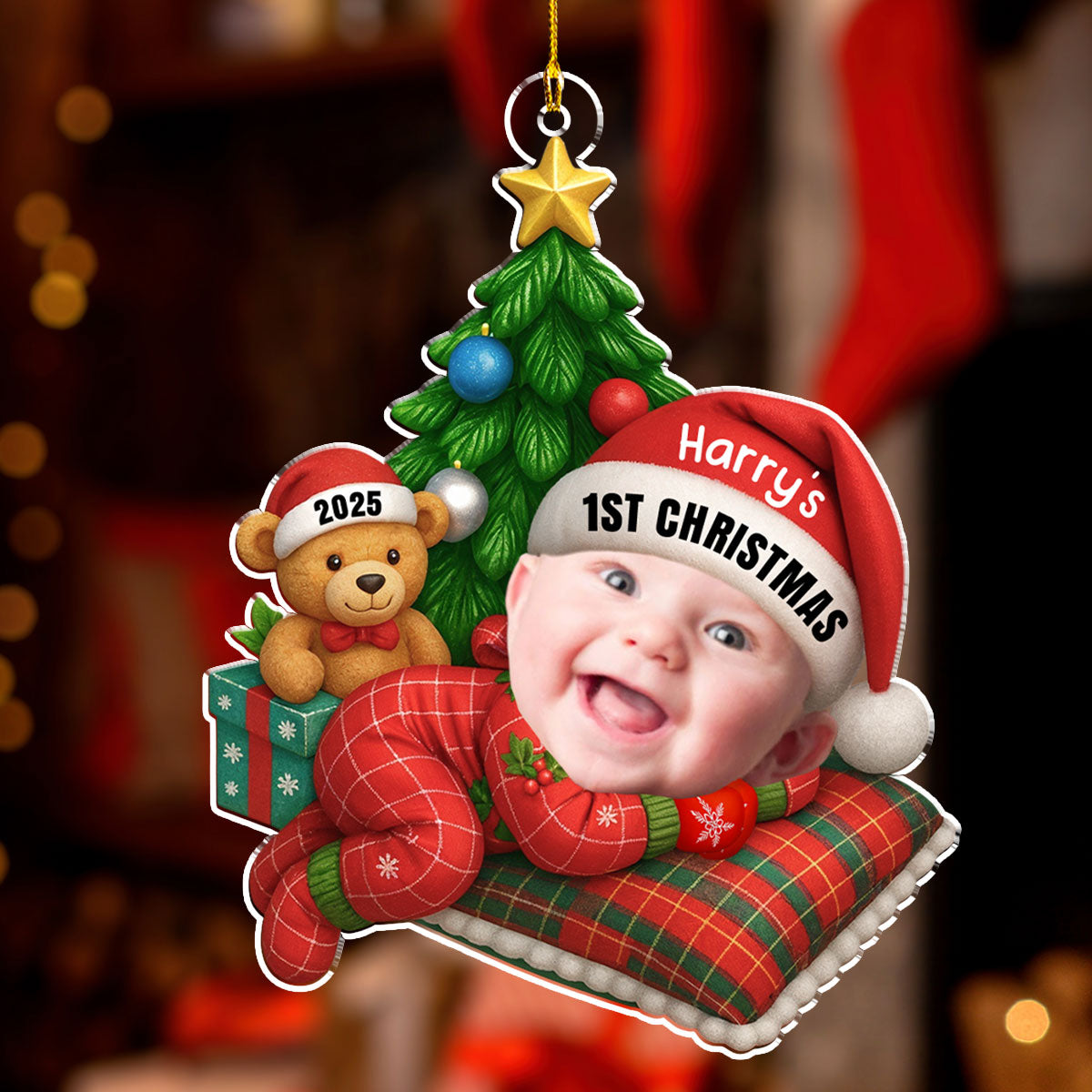 Cute Baby Sleeping - Personalized Custom Acrylic Ornament