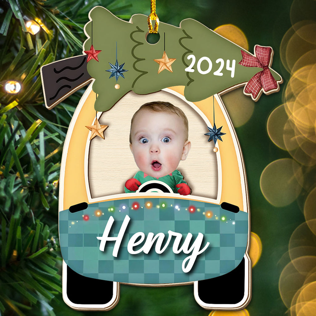 Baby Christmas - Personalized Custom Wood Ornament