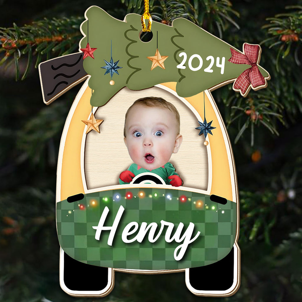 Baby Christmas - Personalized Custom Wood Ornament