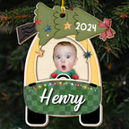 Baby Christmas - Personalized Custom Wood Ornament