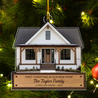 First Christmas In Our New Home Custom Photo - Personalized Custom Acrylic Ornament