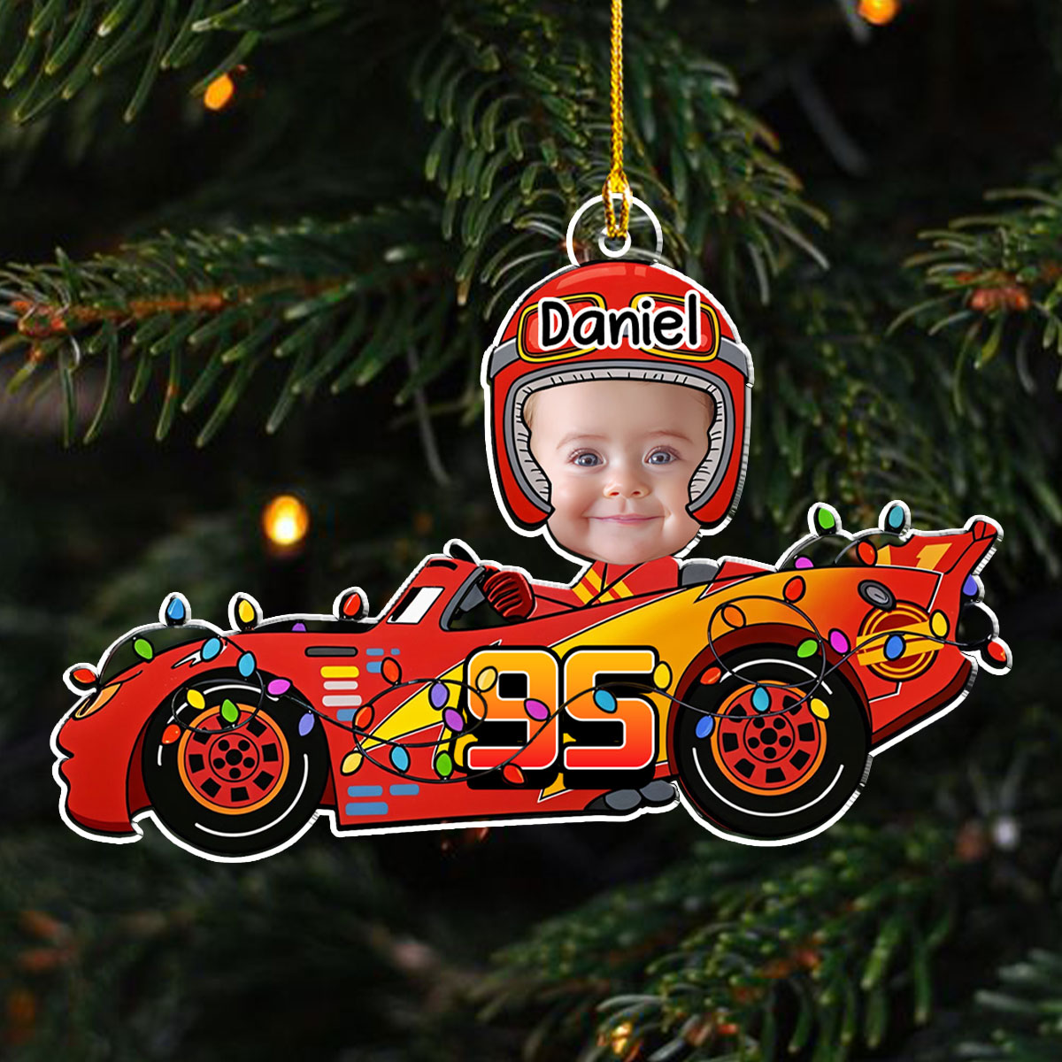 Custom Photo Funny Car Toys - Personalized Custom Acrylic Ornament