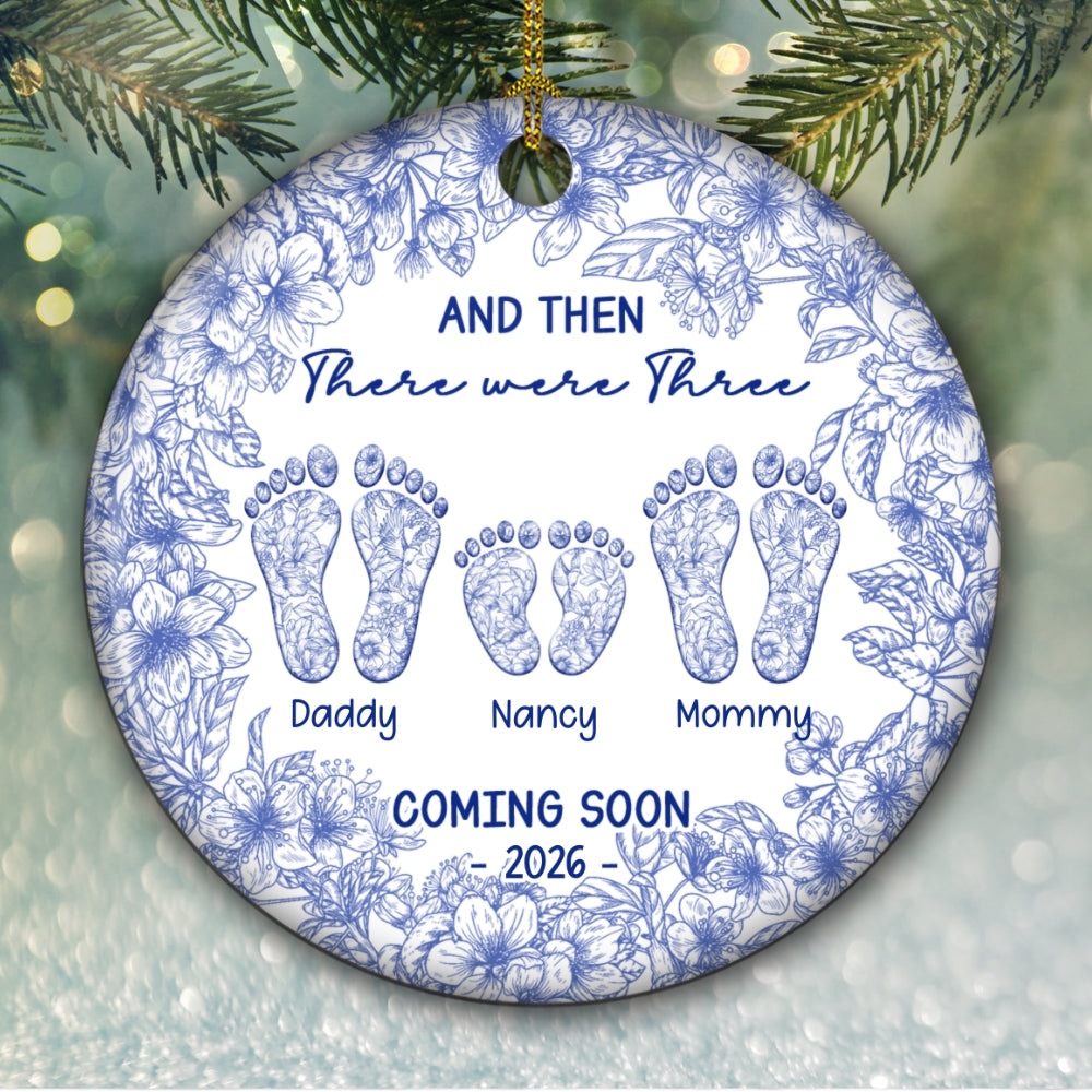 Love Makes A Family Grow - Personalized Custom Ceramic Ornament