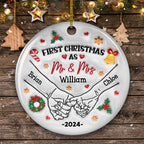 Our First Year - Personalized Custom 3D Inflated Effect Ceramic Ornament
