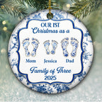 First Christmas Family - Personalized Custom Ceramic Ornament