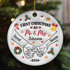 Our First Year - Personalized Custom 3D Inflated Effect Ceramic Ornament
