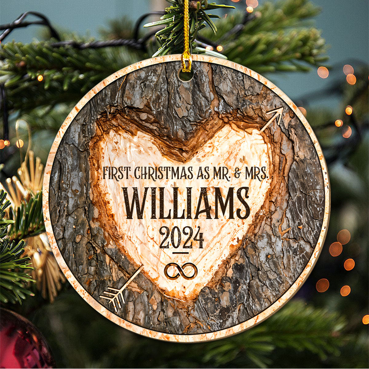 First Christmas Of Us - Personalized Custom Wood Ornament