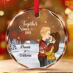 Our First Christmas - Personalized Custom Glass Ornament