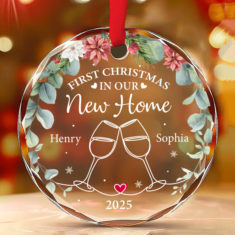 First Christmas - Personalized Custom Glass Ornament
