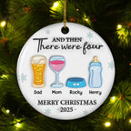 And Then There Were Four - Personalized Custom 3D Inflated Effect Ceramic Ornament