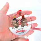 Our loving season -  Personalized Custom Glass Ornament