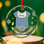 Welcome Our Baby - Personalized Custom Glass Ornament