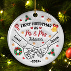 Our First Year - Personalized Custom 3D Inflated Effect Ceramic Ornament