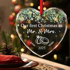Our Wedding - Personalized Custom Glass Ornament