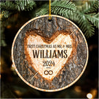 First Christmas Of Us - Personalized Custom Wood Ornament