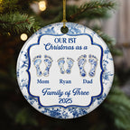 First Christmas Family - Personalized Custom Ceramic Ornament