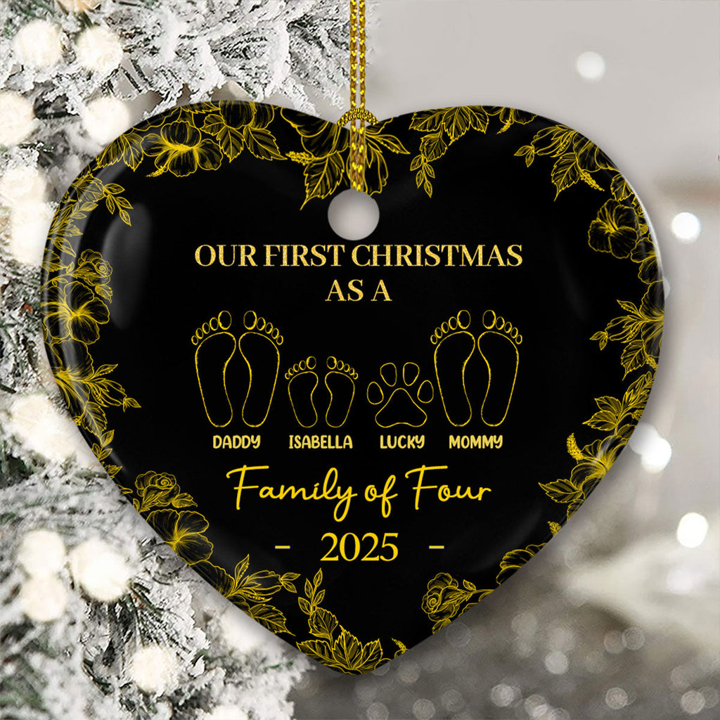First Christmas Together - Personalized Custom Ceramic Ornament
