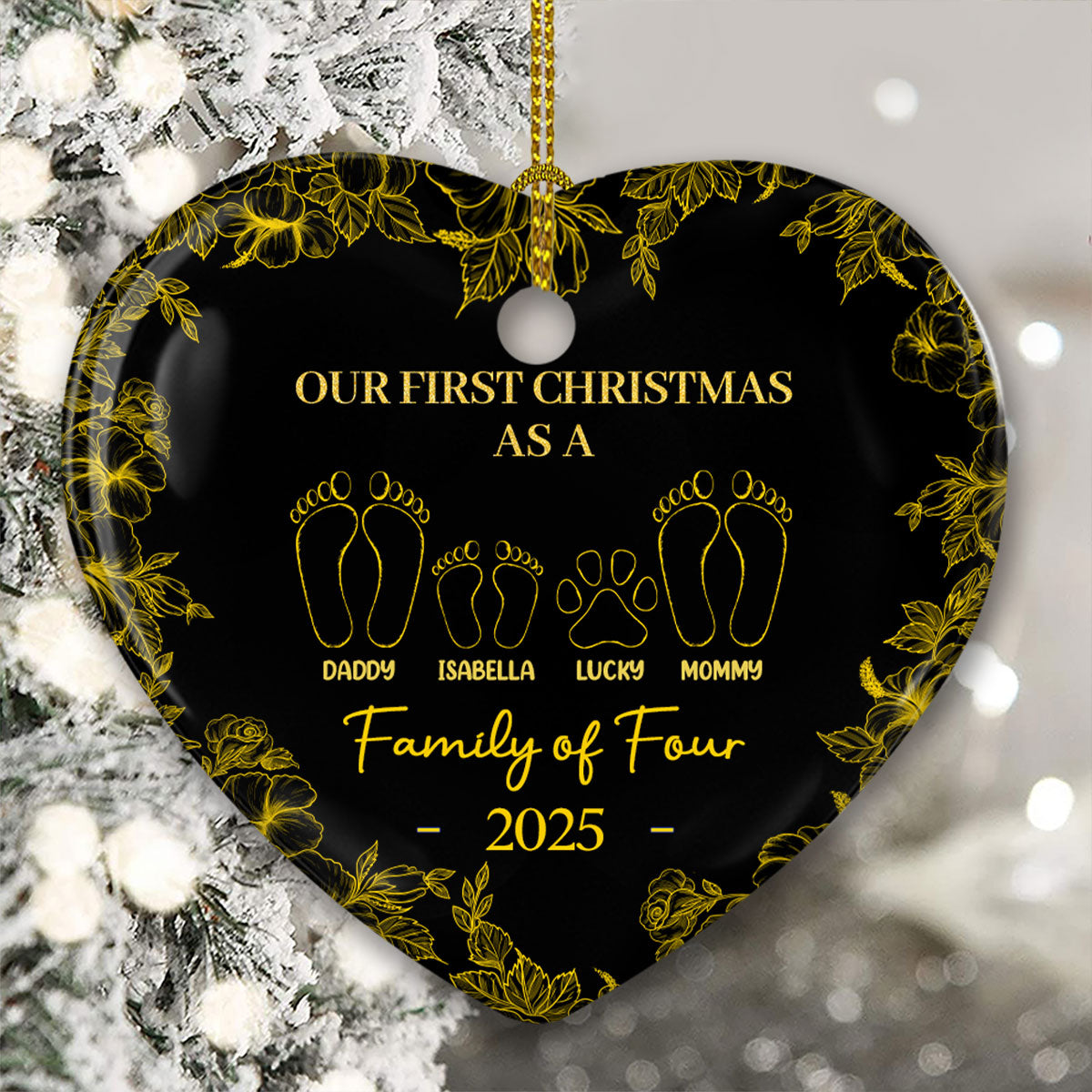 First Christmas Together - Personalized Custom Ceramic Ornament