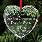 Our Wedding - Personalized Custom Glass Ornament