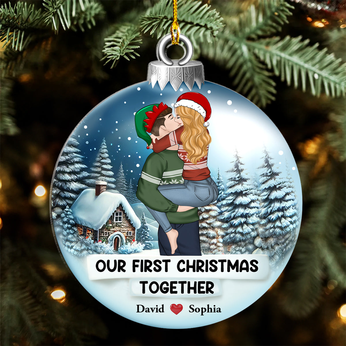 First Christmas Together - Personalized Custom Acrylic Ornament