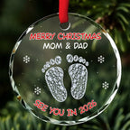 Baby See You Soon - Personalized Custom Glass Ornament