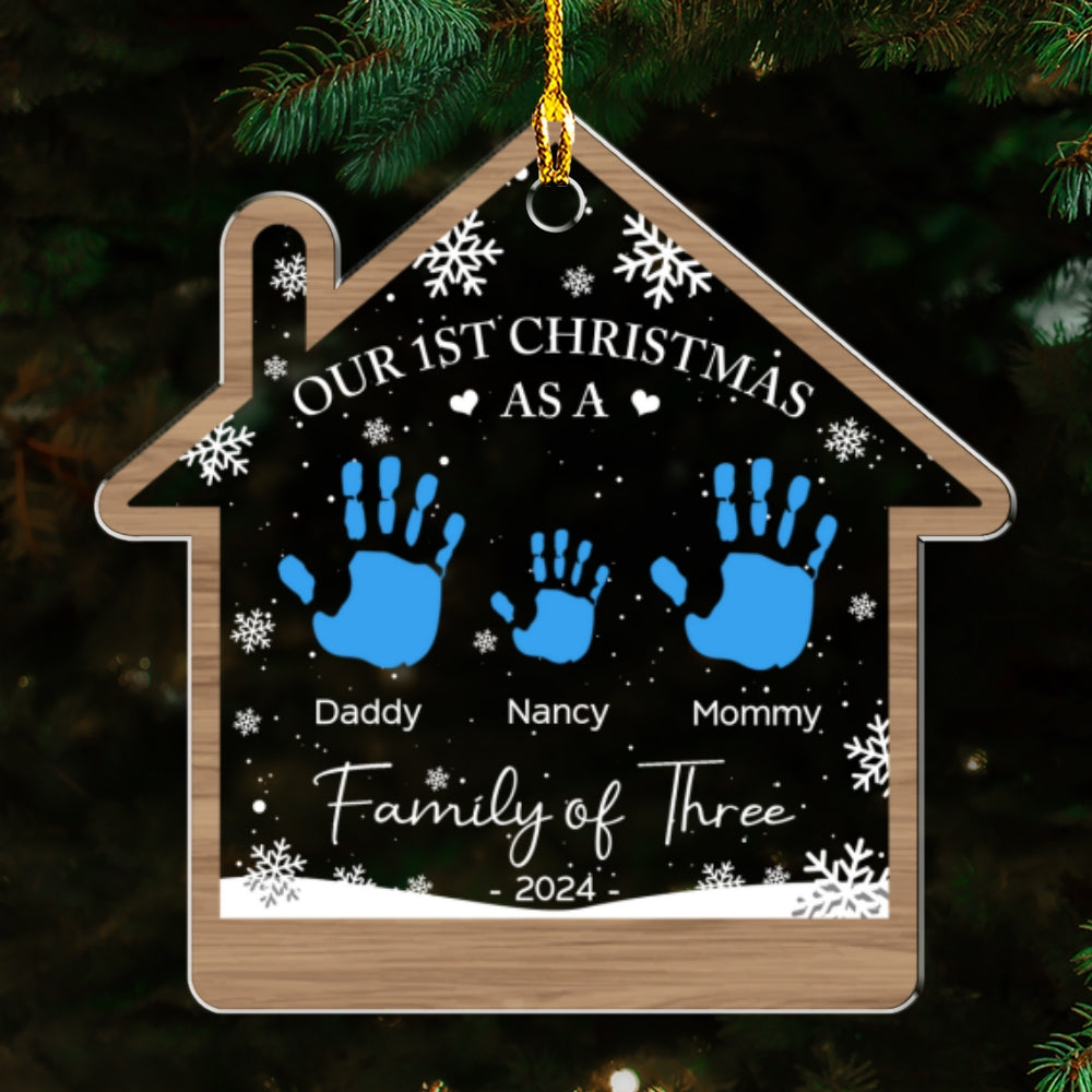 Happy Our 1st Christmas - Personalized Custom Acrylic Ornament