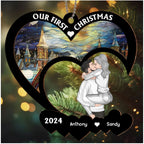 Our First Christmas - Personalized Custom Suncatcher Ornament