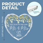 We Became Mr And Mrs - Personalized Custom Glass Ornament