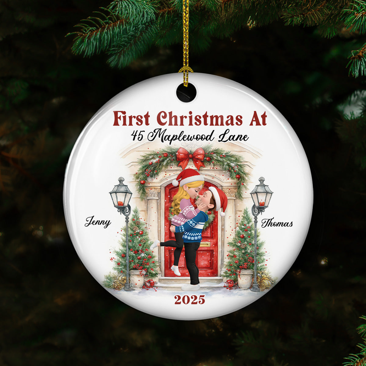First Holiday Season As One - Personalized Custom Ceramic Ornament
