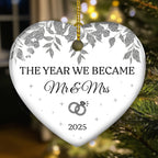 Save The Date Memory - Personalized Custom Ceramic Ornament