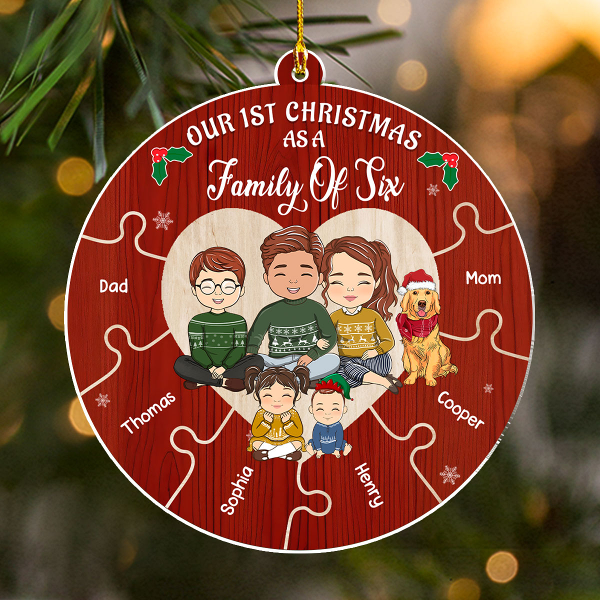 Together We Make A Family - Personalized Custom Acrylic Ornament