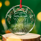 Our 1st Christmas As Love - Personalized Custom Glass Ornament