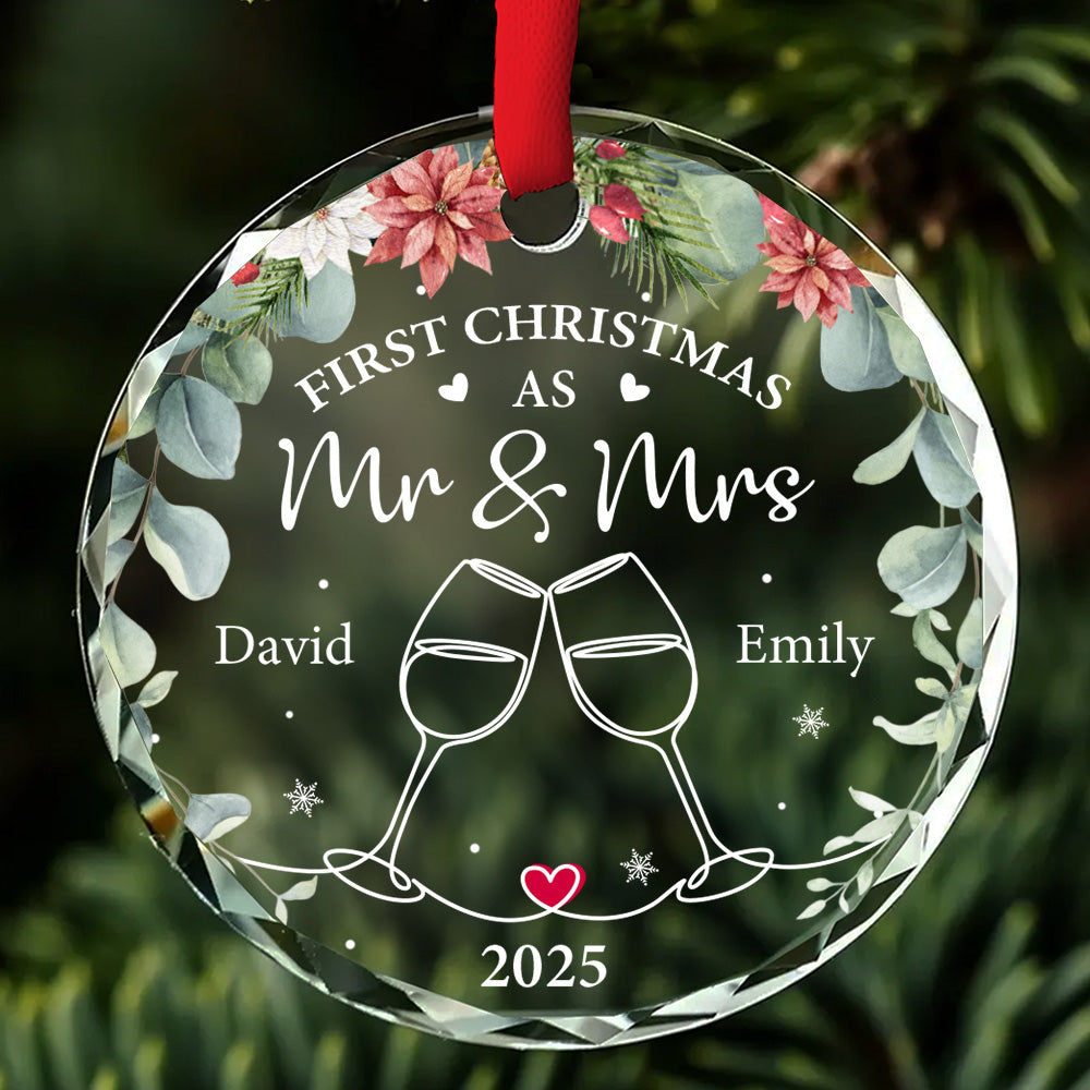 First Christmas - Personalized Custom Glass Ornament