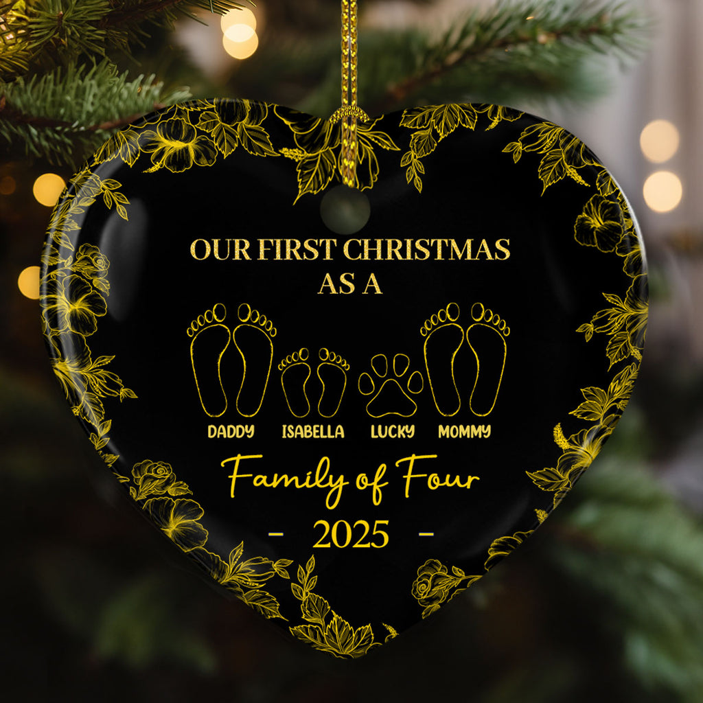 First Christmas Together - Personalized Custom Ceramic Ornament