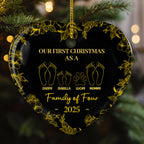 First Christmas Together - Personalized Custom Ceramic Ornament