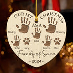 Happy 1st Christmas As A Family - Personalized Custom Wood Ornament