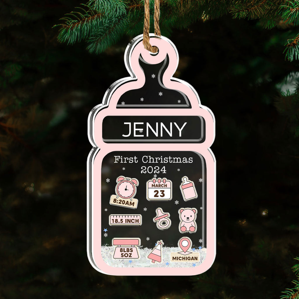 My 1st Christmas - Personalized Custom Acrylic Shaker Ornament