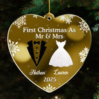 First Christmas As - Personalized Custom Mirrored Acrylic Ornament