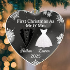 First Christmas As - Personalized Custom Mirrored Acrylic Ornament