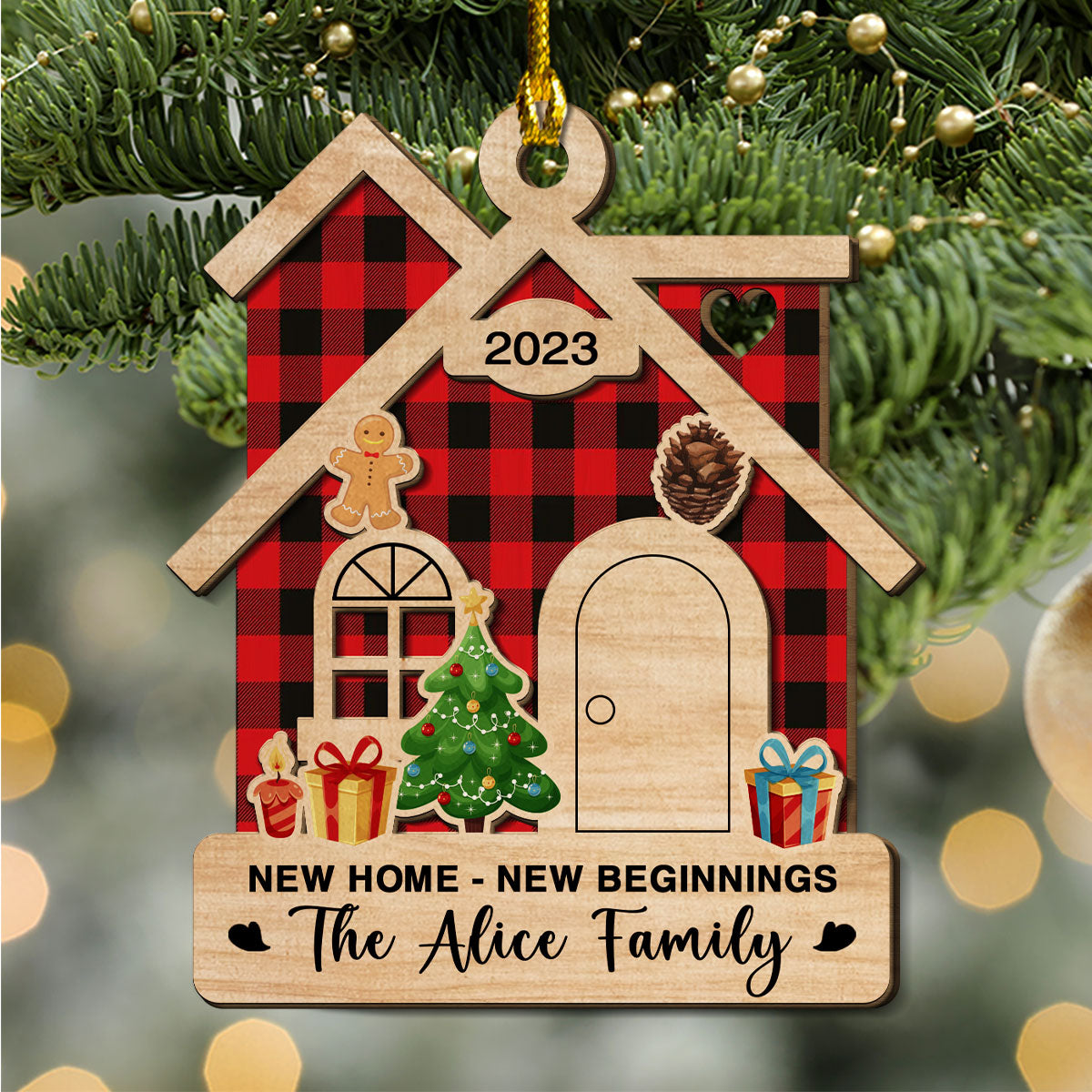 New Beginnings - Personalized Custom 2-Layered Wood Ornament